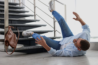 Slip and Fall Lahore: Man Falling Down Stairs