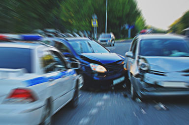 Car Accident: Police at Collision Scene