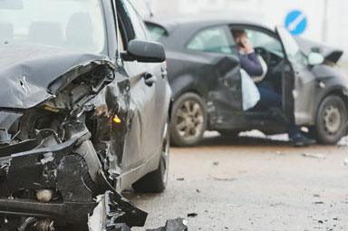 Two cars in collision aftermath showing legal steps after a drunk driving accident in Georgia.