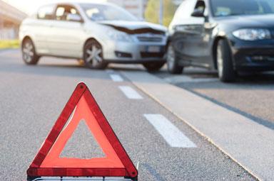 Car accident scene reflecting punitive damages in Georgia law.