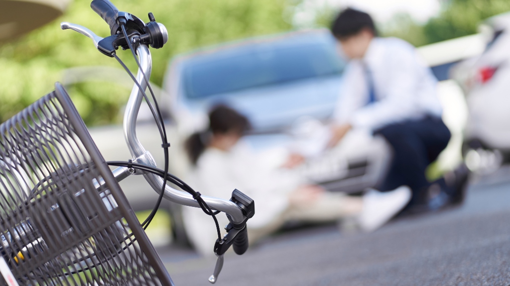 person fell off their bike