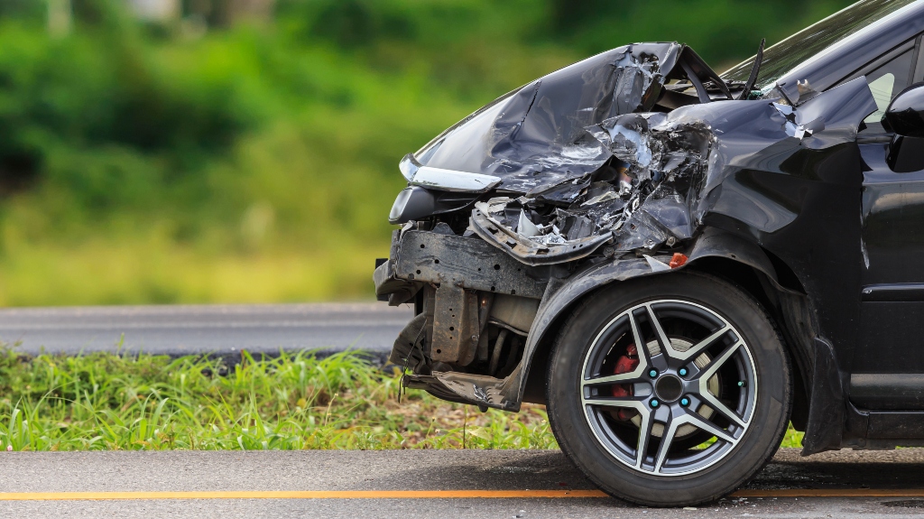 front of car crash
