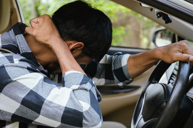 Stressed Driver: Potential Road Accident Cause